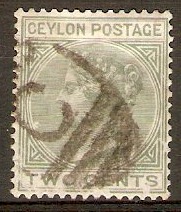 Ceylon 1883 2c Dull green. SG147.